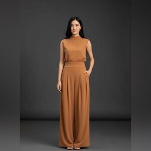 Elegant Camel Women's Jumpsuit